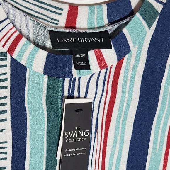 NWT – Lane Bryant Striped Swing Sleeveless Tunic - Size: 18/20 PRICE IS FIRM - Picture 3 of 5